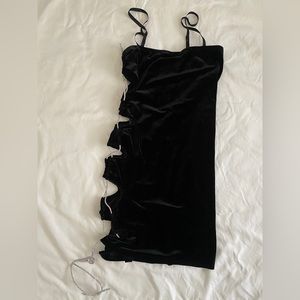 Black and rhinestone mini dress size XL